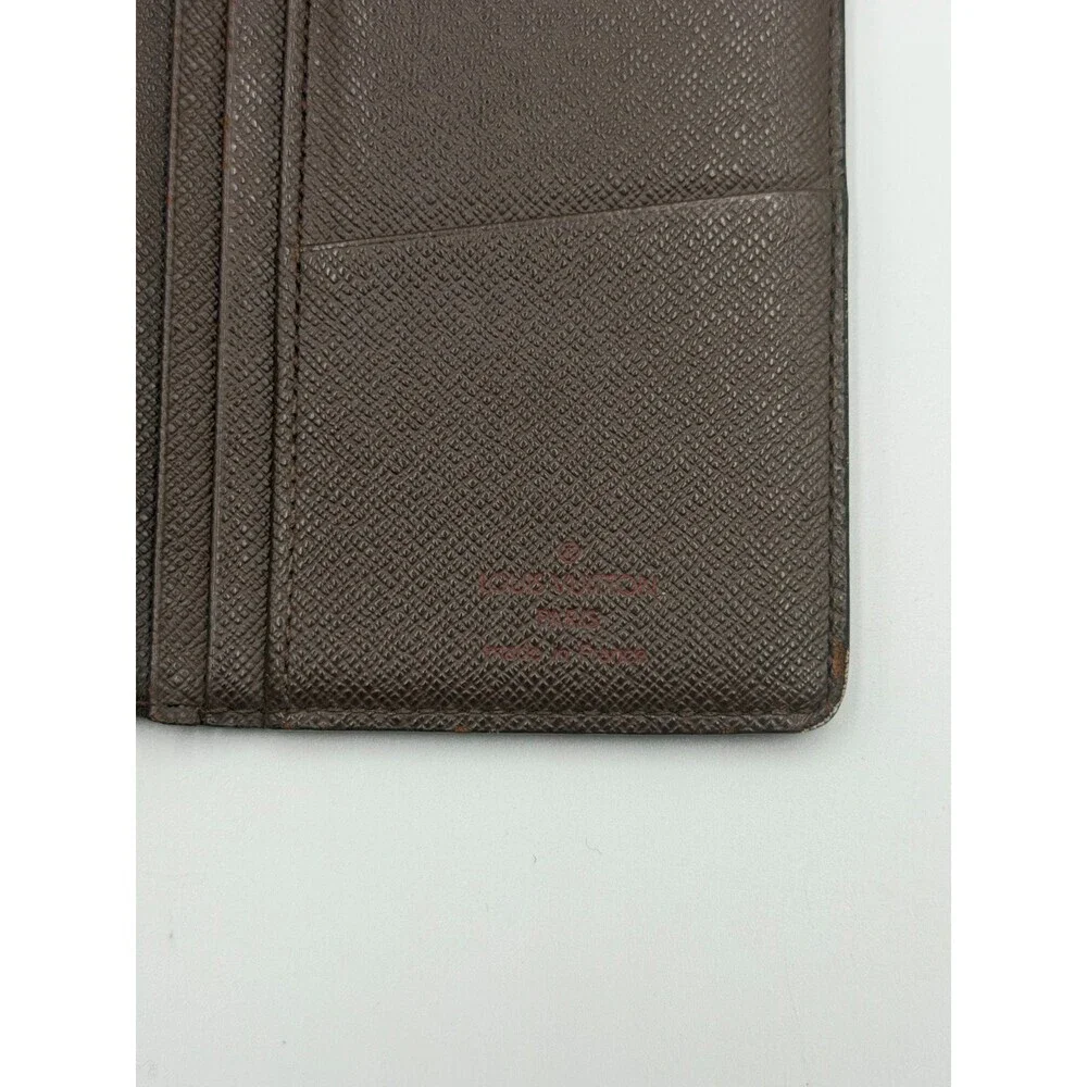 Authentic Louis Vuitton Vintage Brazza Wallet Men's Brown Damier Graphite Zip
